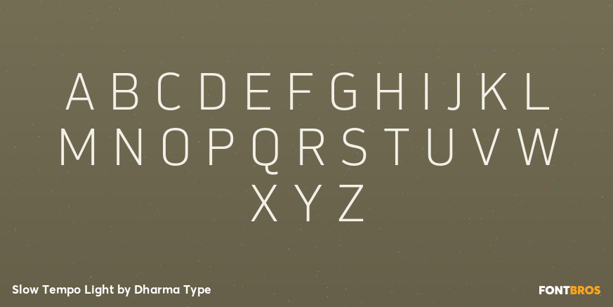 Slow Tempo Light Font Poster #2