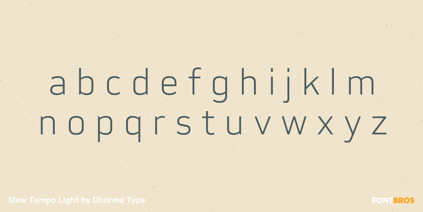 Slow Tempo Light Font Poster #3