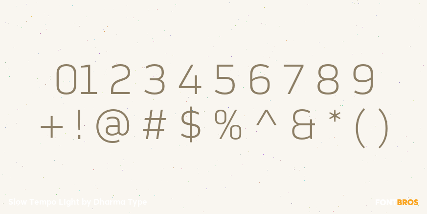 Slow Tempo Light Font Poster #4