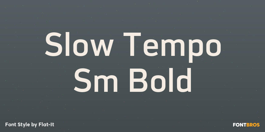 Slow Tempo Sm Bold Font Poster #1