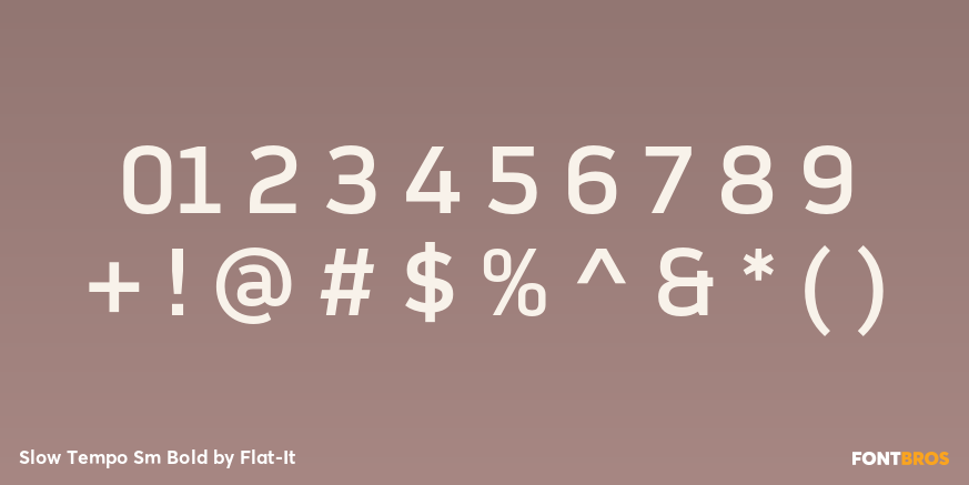 Slow Tempo Sm Bold Font Poster #1