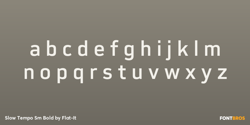 Slow Tempo Sm Bold Font Poster #1