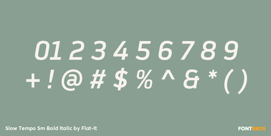 Slow Tempo Sm Bold Italic Font Poster #1