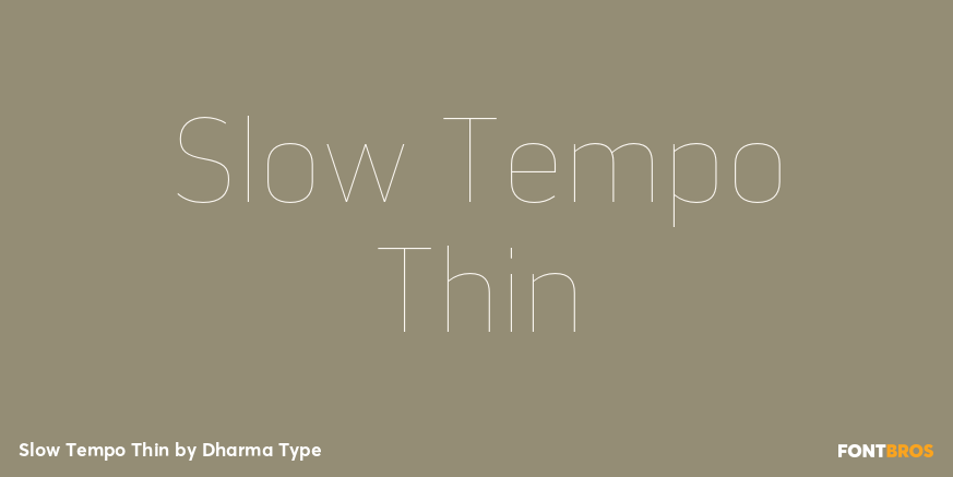 Slow Tempo Thin Font Poster #1