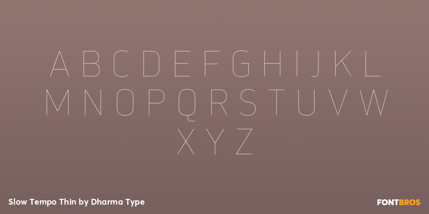 Slow Tempo Thin Font Poster #2