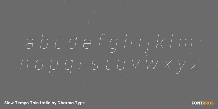 Slow Tempo Thin Italic Font Poster #3