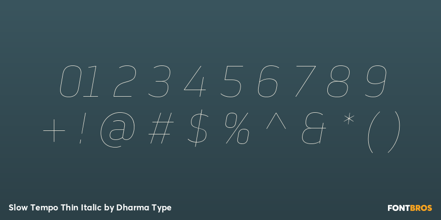 Slow Tempo Thin Italic Font Poster #4