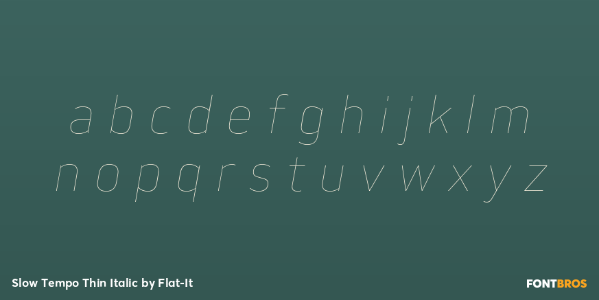 Slow Tempo Thin Italic Font Poster #3