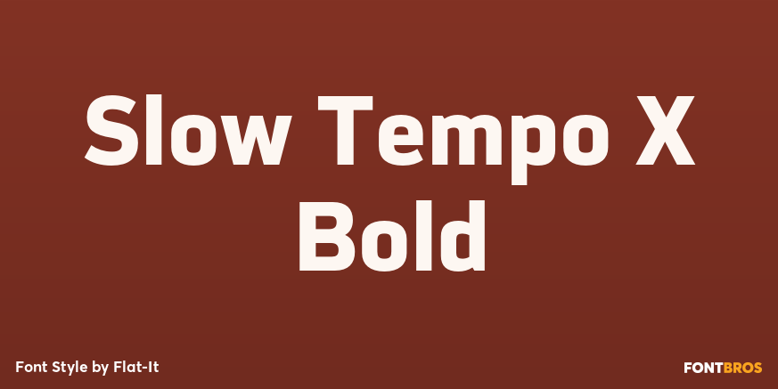 Slow Tempo X Bold Font Poster #1
