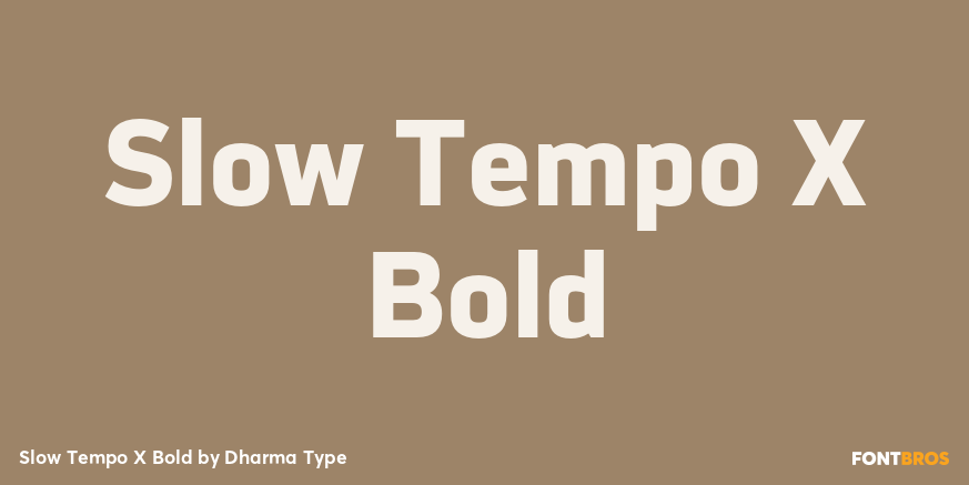 Slow Tempo X Bold Font Poster #1