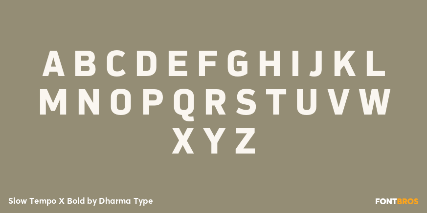 Slow Tempo X Bold Font Poster #2