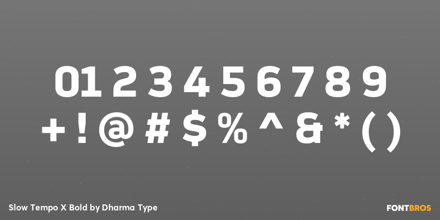 Slow Tempo X Bold Font Poster #4