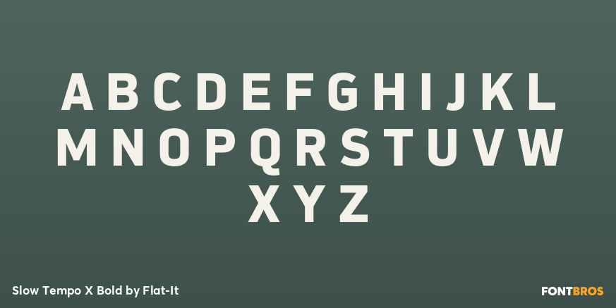 Slow Tempo X Bold Font Poster #1