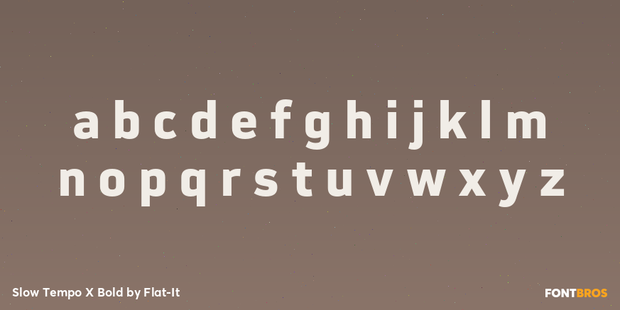 Slow Tempo X Bold Font Poster #1