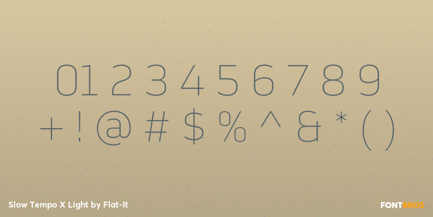 Slow Tempo X Light Font Poster #4