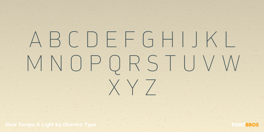 Slow Tempo X Light Font Poster #2