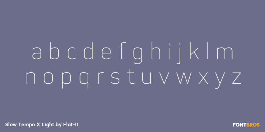 Slow Tempo X Light Font Poster #3