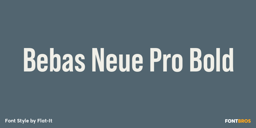 Bebas Neue Pro Bold Poster