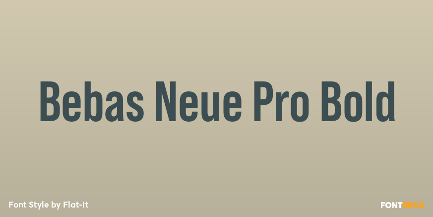 Bebas Neue Pro Bold Poster