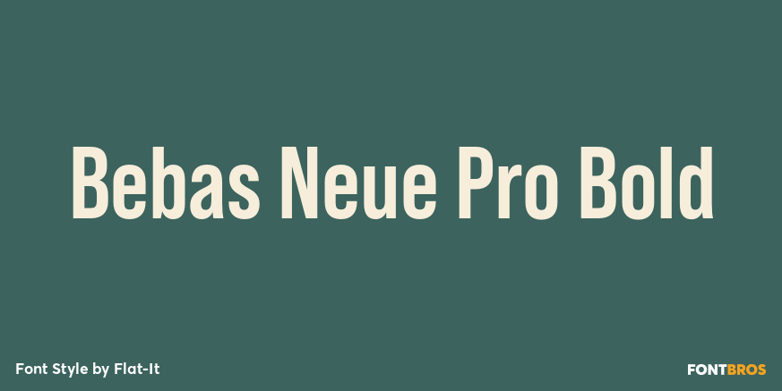 Bebas Neue Pro Bold Poster