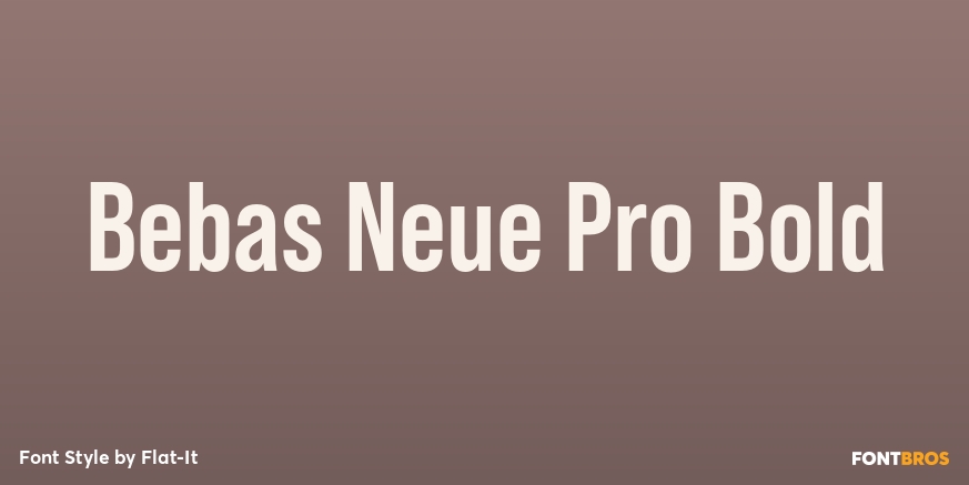 Bebas Neue Pro Bold Poster