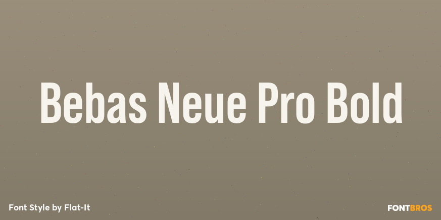Bebas Neue Pro Bold Poster