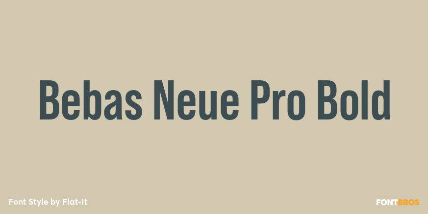 Bebas Neue Pro Bold Poster