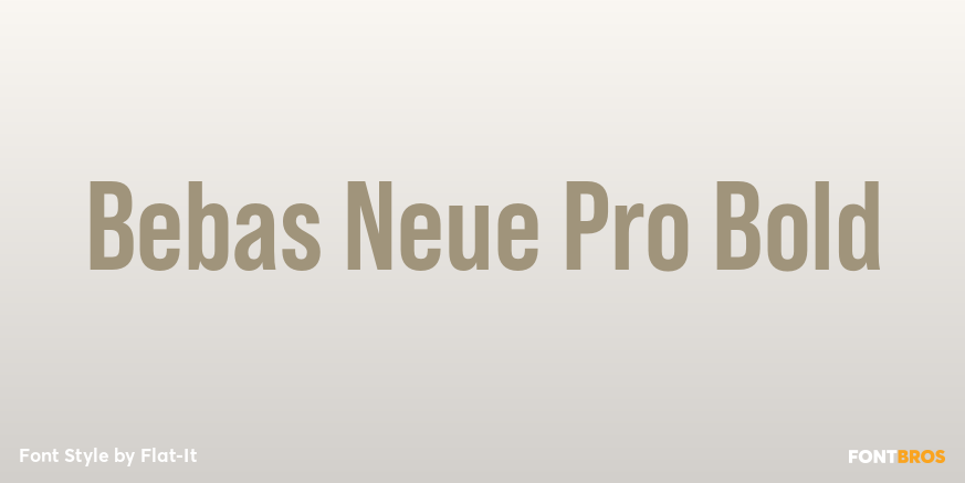 Bebas Neue Pro Bold Poster