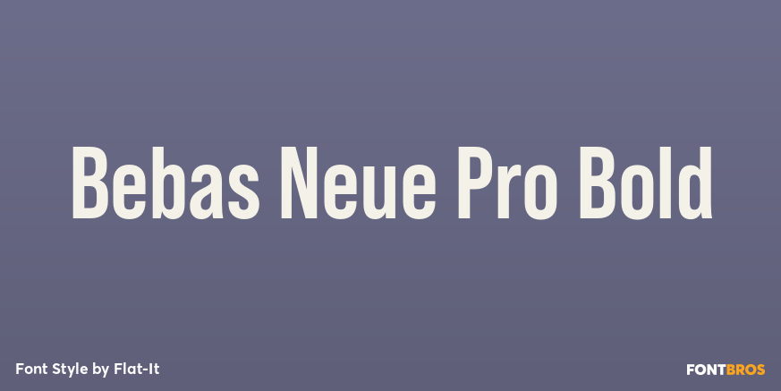 Bebas Neue Pro Bold Poster