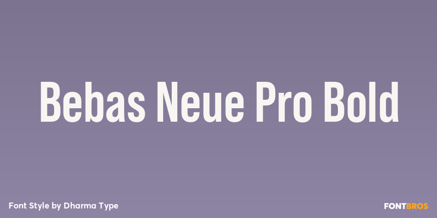 Bebas Neue Pro Bold Poster