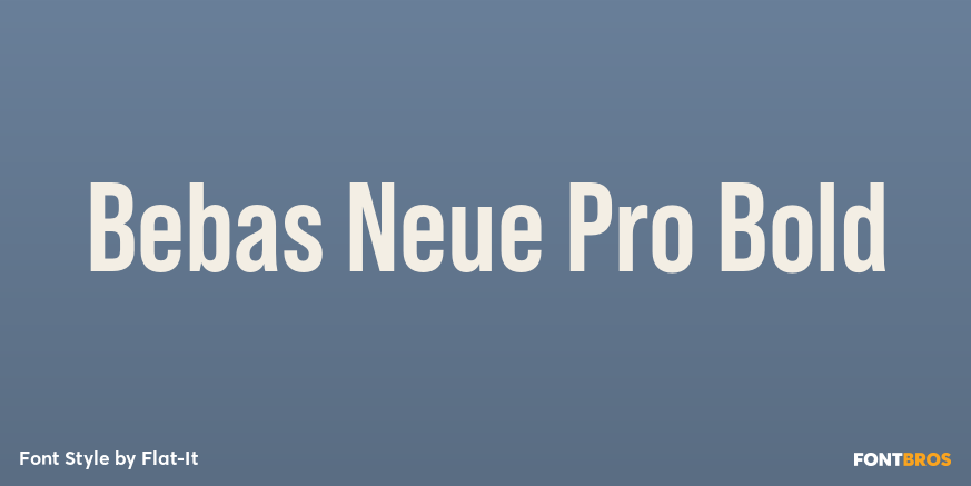 Bebas Neue Pro Bold Poster