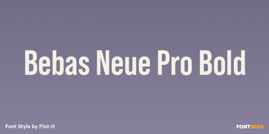 Bebas Neue Pro Bold Poster