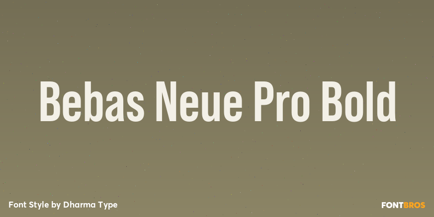Bebas Neue Pro Bold Poster