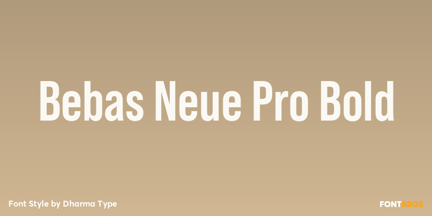 Bebas Neue Pro Bold Poster