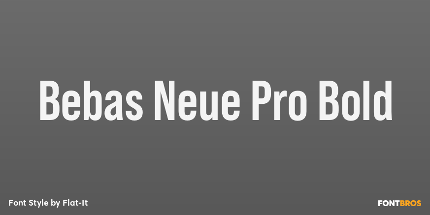 Bebas Neue Pro Bold Poster