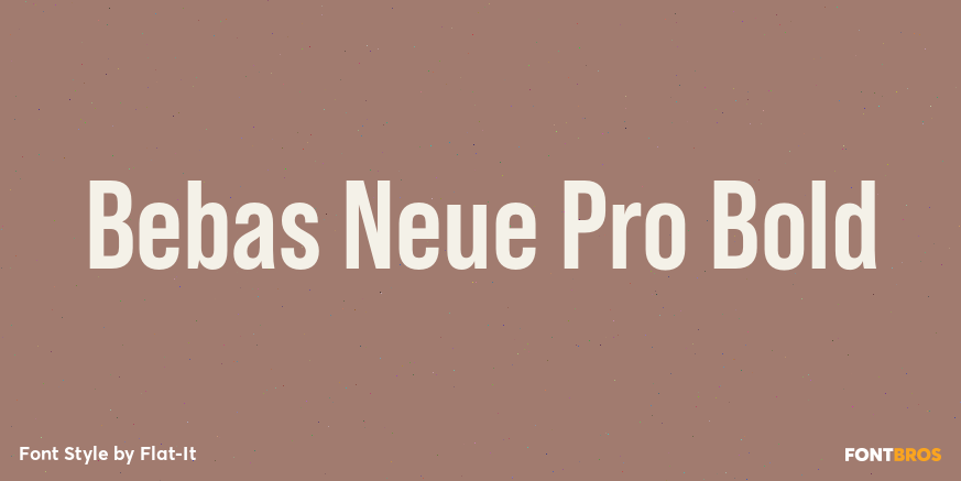 Bebas Neue Pro Bold Poster
