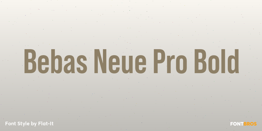 Bebas Neue Pro Bold Poster