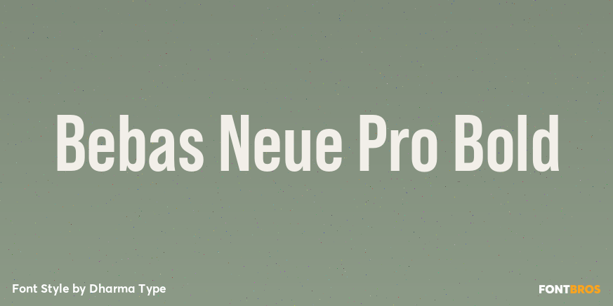 Bebas Neue Pro Bold Poster