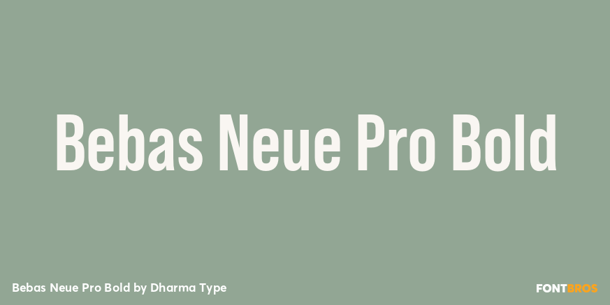 Bebas Neue Pro Bold Poster