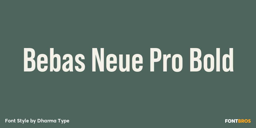 Bebas Neue Pro Bold Poster