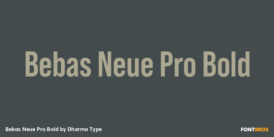 Bebas Neue Pro Bold Poster