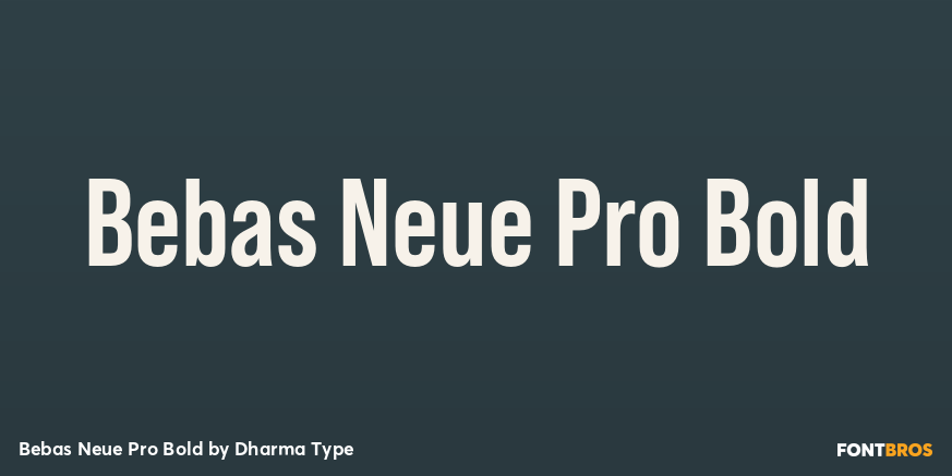 Bebas Neue Pro Bold Poster