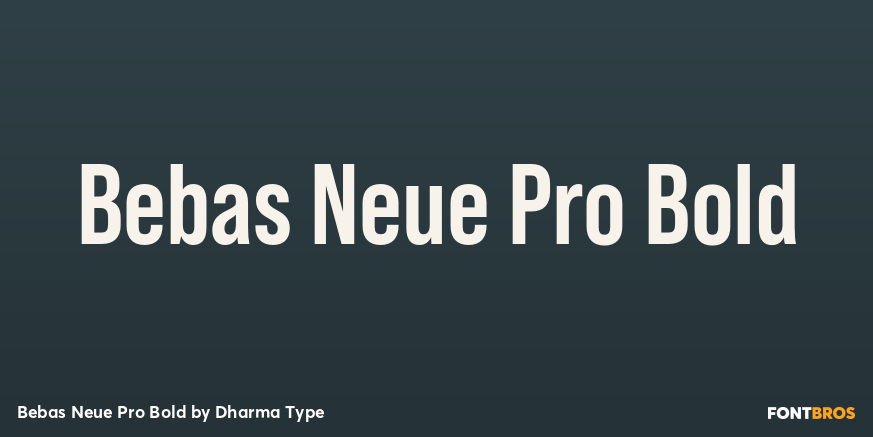 Bebas Neue Pro Bold Poster