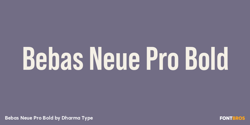 Bebas Neue Pro Bold Poster