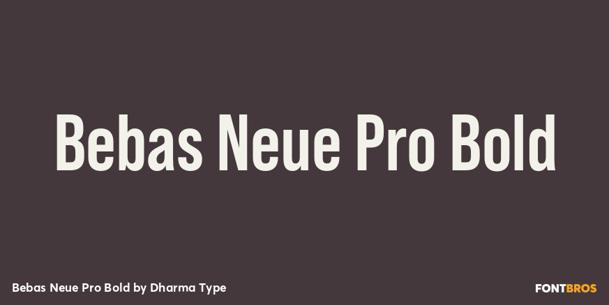 Bebas Neue Pro Bold Poster