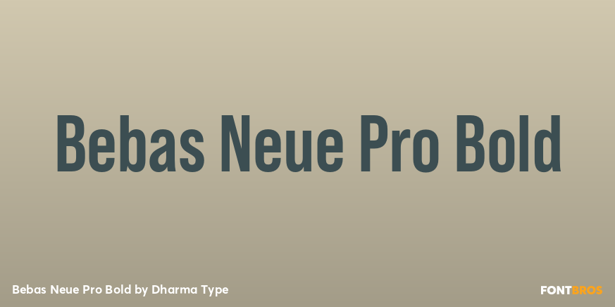 Bebas Neue Pro Bold Poster