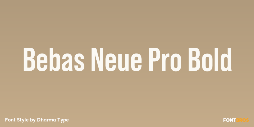 Bebas Neue Pro Bold Poster