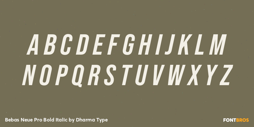 Bebas Neue Pro Bold Italic Font Poster #2
