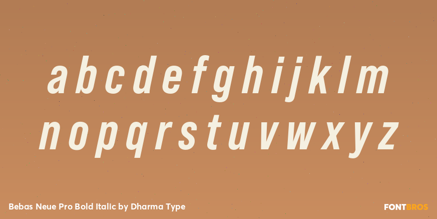 Bebas Neue Pro Bold Italic Font Poster #3