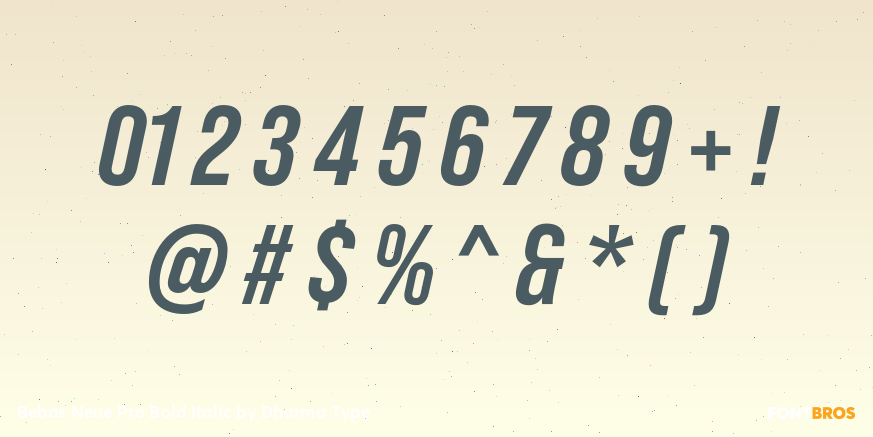 Bebas Neue Pro Bold Italic Font Poster #4